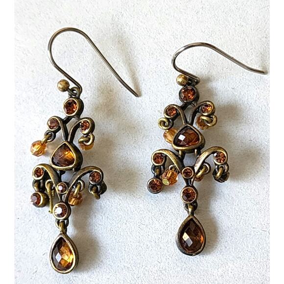 FASHION JEWELRY-DANGLY EARRINGS-Various Designs-Pierced Ears-LOT OF 9 SETS - Picture 8 of 12